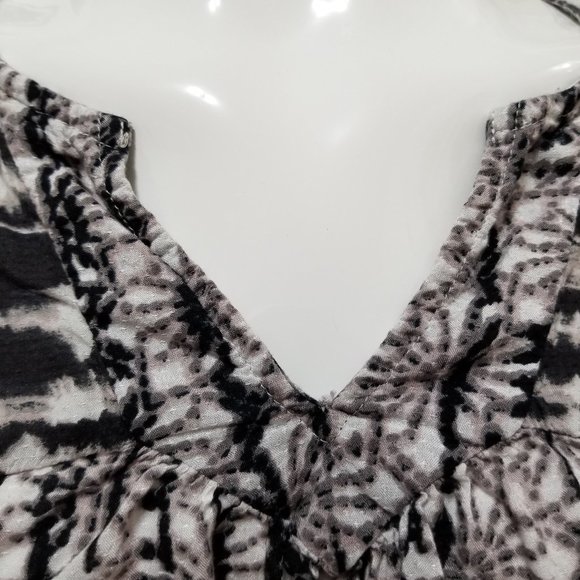 Lucky Brand top Small flowy v-neck abstract print dolman boho hippie - Picture 6 of 10